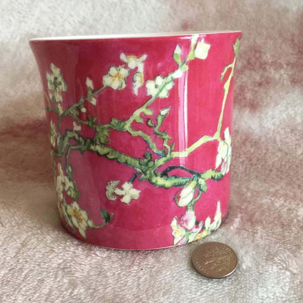 Stechcol Gracie Bone China Ivory Blossoms on Pink Tea Cup NWT 3.25x3.5” - Picture 13 of 16